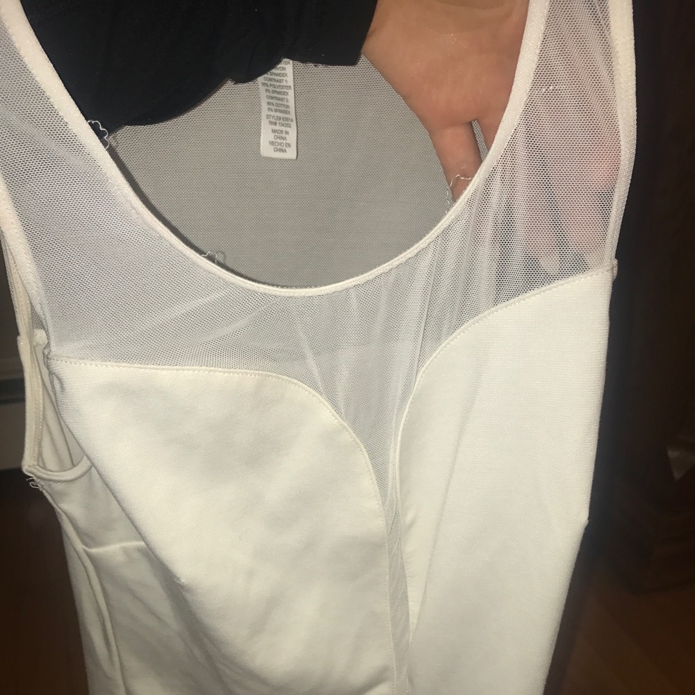 White mesh bodysuit